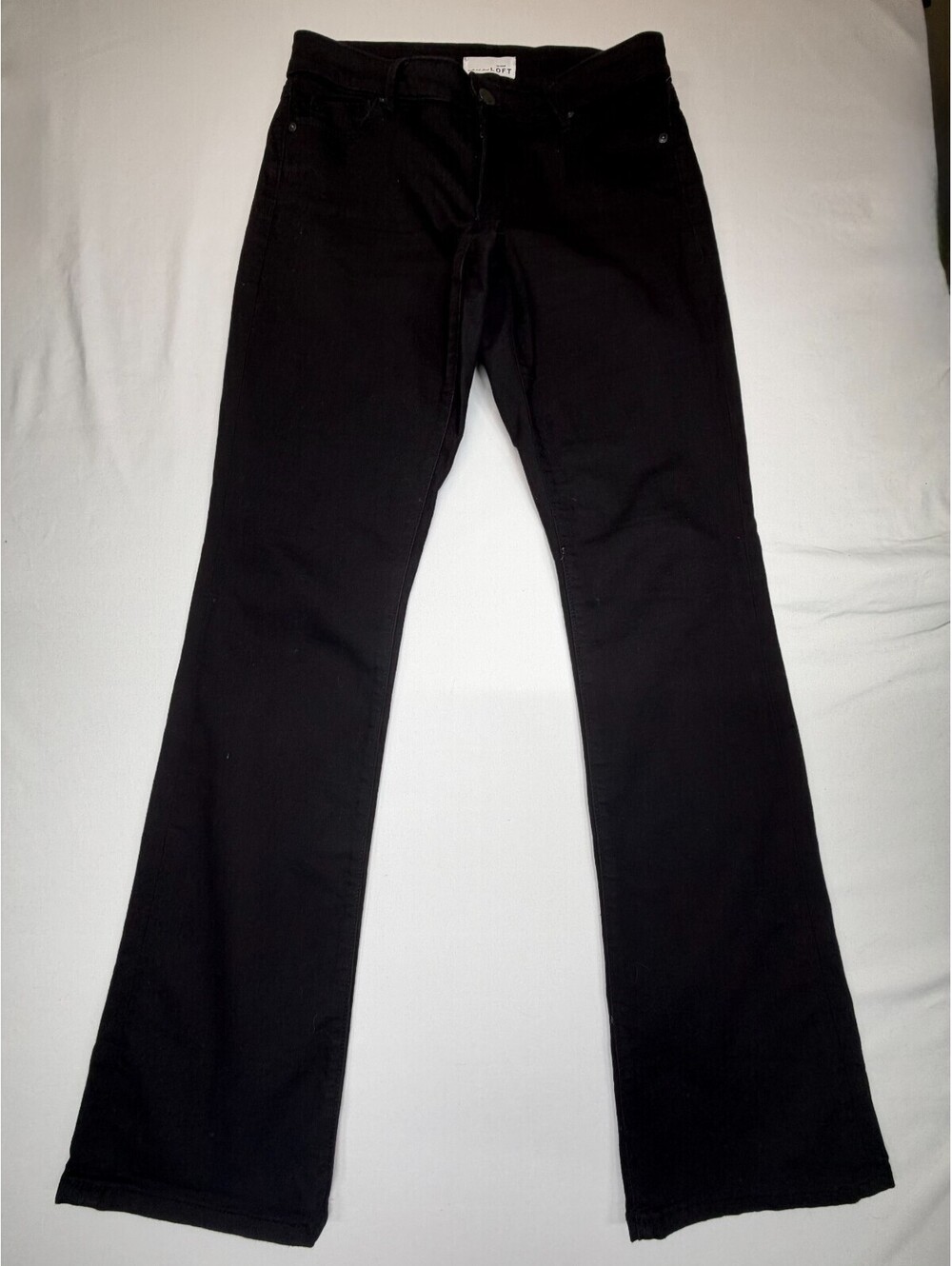 Loft Ann Taylor Women’s Jeans Curvy Bootcut Mid Rise Dark Wash Size 27/4 Black